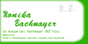 monika bachmayer business card